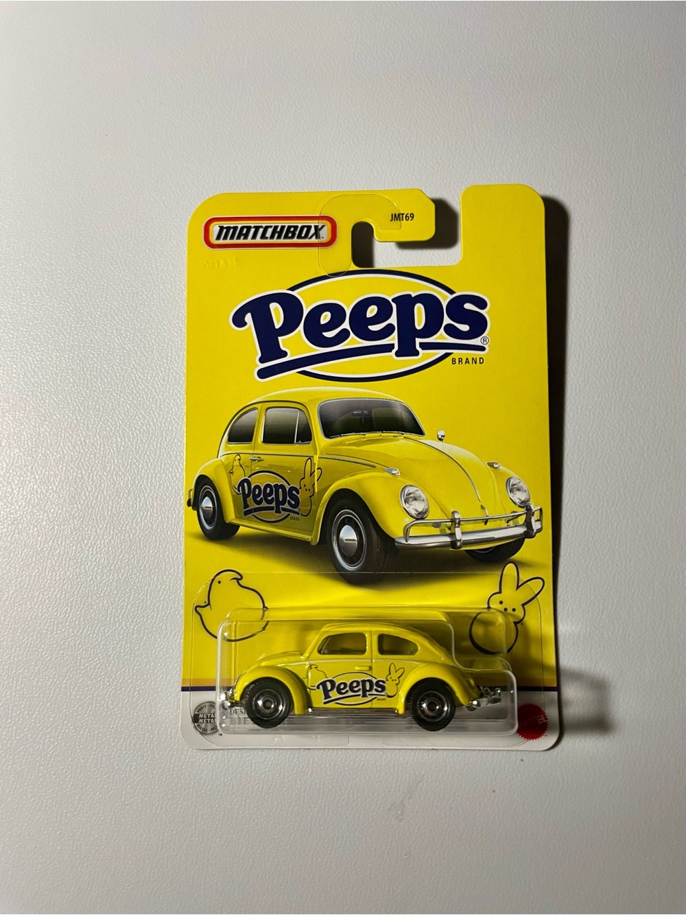 NIB Matchbox 2026 Candy Series Peeps '62 Volkswagen Beetle Yellow Diecast Car
